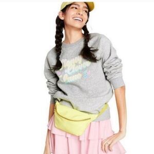 NEW Stoney Clover Lane Collab Limited Edition Gray Graphic Sweatshirt Size M